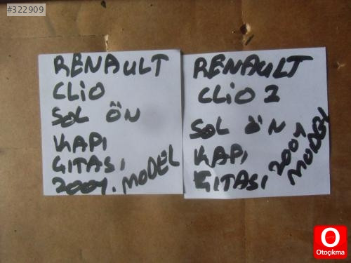 RENAULT CLİO SOL ÖN KAPI ÇITASI 2001-2008 MODEL ORJİNAL