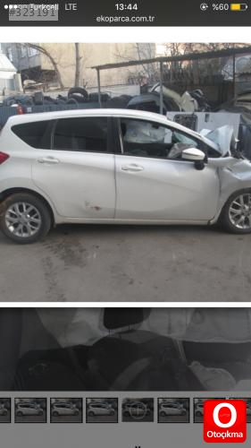 Nissan Note 2014 kesme tavan çıkma sökme beyaz