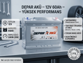 60 AMPER AKÜ DEPAR SİFİR GARANTİLİ