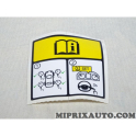 990F65246R - CLIO 4 LASTİK BASINÇ BİLGİ ETİKETİ