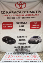 2013-2016 TOYOTA AURİS ÇIKMA ORJİNAL KOMPLE TAMPON IZGARASI