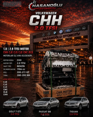 Volkswagen Golf CHH 2.0 TFSI CJE CJS CJX CNC  Sıfır Sandık Motor