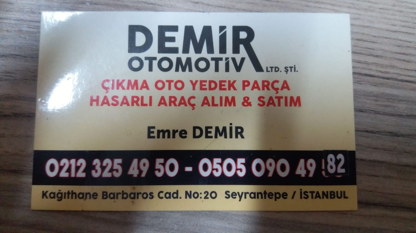 DEMİR OTOMOTİV ÇIKMA YEDEK PARÇA